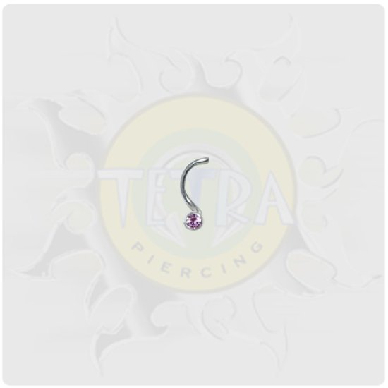Nostril em Aço com Pedra - Rosa