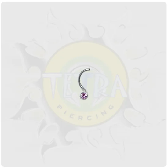 Nostril em Ao com Pedra - Rosa