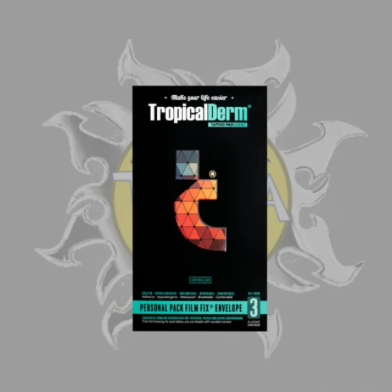 TropicalDerm Filme Protetor Para Tatuagem 10x20cm Envelope com 3 und