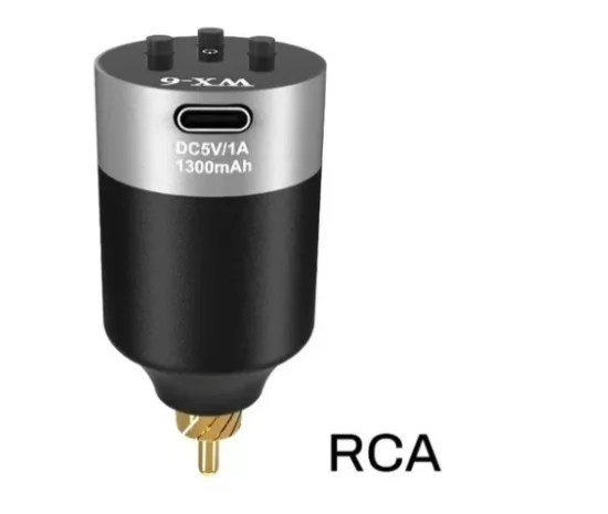 Fonte Tatuagem Sem Fio Wx-6 Rca Porttil