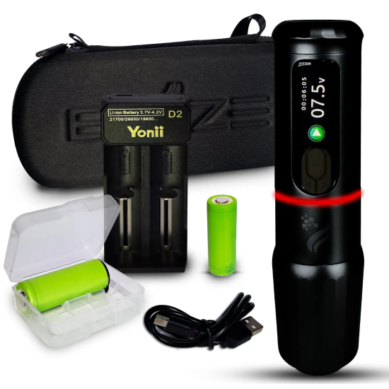 Máquina de Tatuagem Pen - Blaze Com Bateria Wirelless