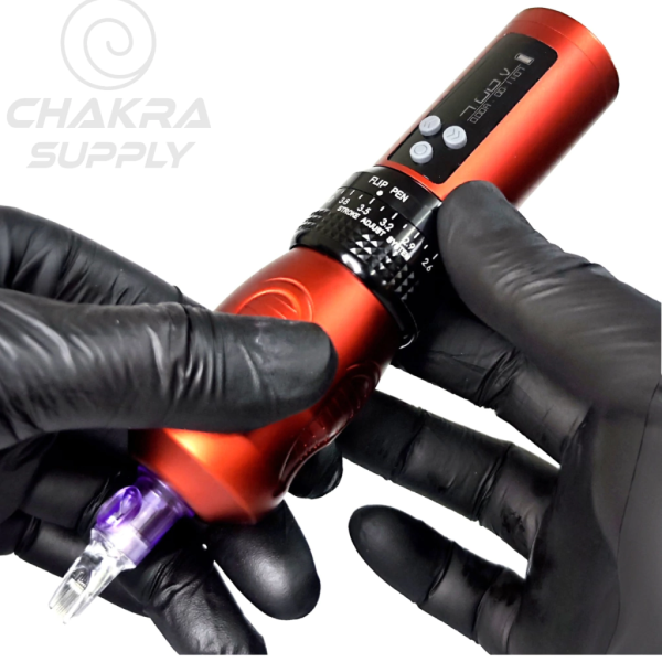 Máquina de Tatuagem Pen - Gênesis - Com Bateria Wirelless - Com Regulagem de Curso