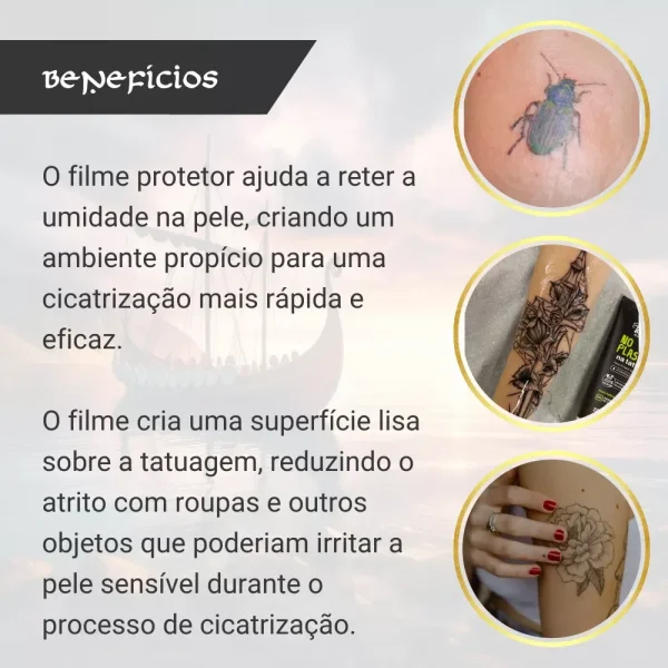 No Plastic Filme Protetor Tatuagem Em Gel 60g