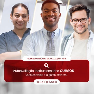Per�odo de autoavalia��o dos cursos do UNISAGRADO