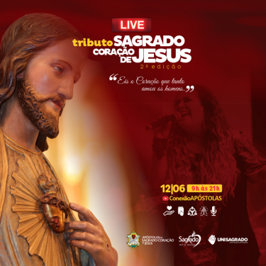 Live em celebra��o ao Sagrado Cora��o de Jesus ser� no dia 12 de junho
