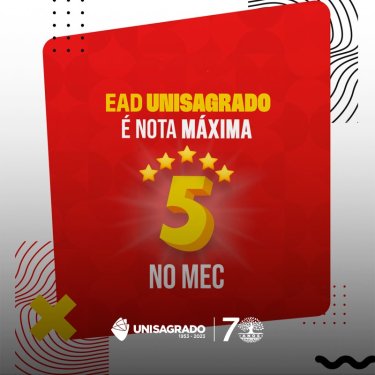UNISAGRADO conquista nota 5 no Recredenciamento do MEC para o EaD