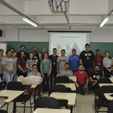 Treinamento da brigada de inc�ndio no UNISAGRADO