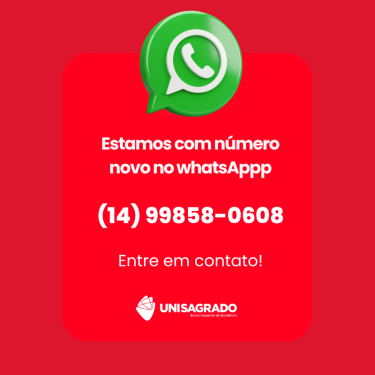 UNISAGRADO passa a atender com novo n�mero de WhatsApp