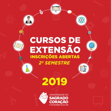 Inscri��es abertas para os cursos de Extens�o do 2� semestre de 2019