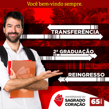 USC abre inscri��es para transfer�ncia, 2� gradua��o e reingresso