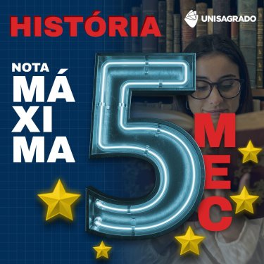Curso de HIST�RIA do UNISAGRADO recebe nota m�xima do MEC