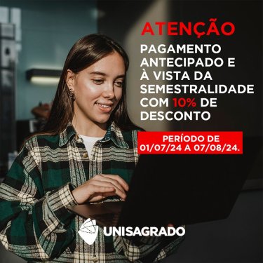 Pagamento antecipado da semestralidade