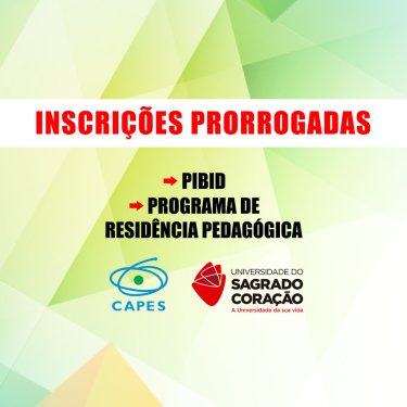USC prorroga inscri��es para Resid�ncia Pedag�gica e PIBID