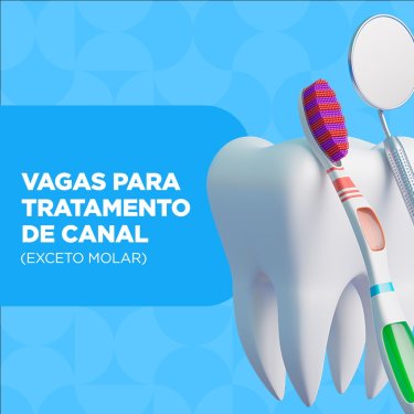 Vagas para tratamento odontol�gico de canal (exceto molar)