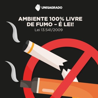 Ambiente 100% livre de fumo � � lei!