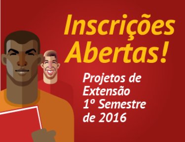Inscri��es abertas para os projetos de extens�o