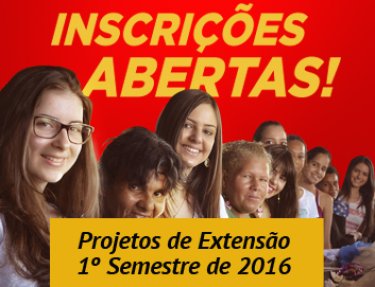Inscri��es para os projetos de extens�o podem ser feitas at� o dia 12