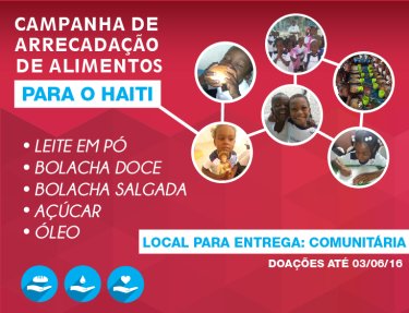 USC faz campanha de arrecada��o de alimentos para o Haiti
