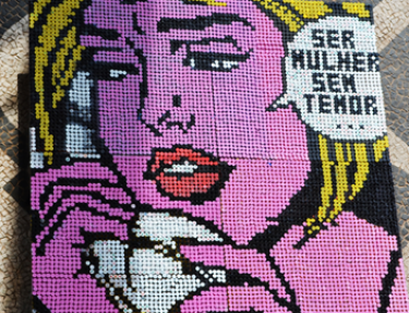 Pop Art na USC chama aten��o para a viol�ncia contra a mulher