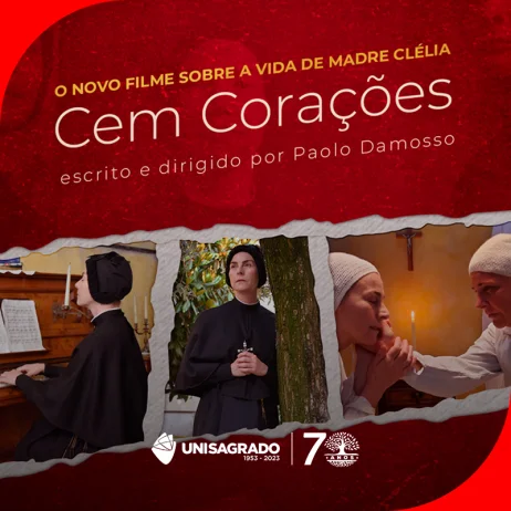 IASCJ e UNISAGRADO lançam no Brasil filme e livro “Cem Corações”, inspirados na trajetória de vida da Bem-Aventurada Clélia Merloni