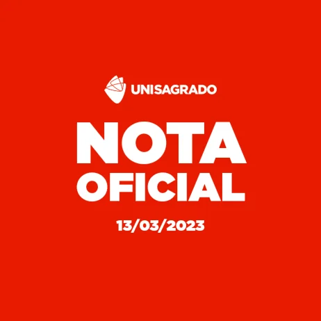 Nota Oficial do UNISAGRADO 13/03/2023