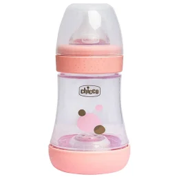 Mamadeira Perfect5 150ml 0m  Fluxo Inicial Rosa - Chicco