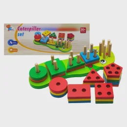 Brinquedo Pedaggico Educativo De Encaixe Centopeia 26 Peas   10711