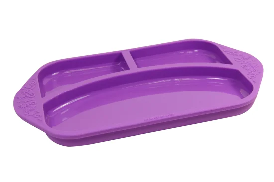 Prato com Divisria em Silicone Baleia