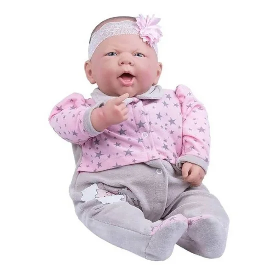 Boneca Ninos Reborn Boca Aberta Sons de Beb