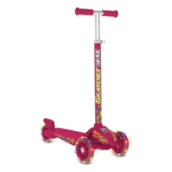 Patinete Skatenet Max Pink Led - Bandeirante