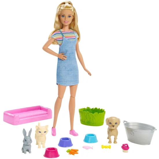 Boneca Barbie Banho dos Cachorrinhos - Mattel