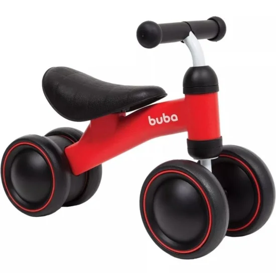 Bicicleta de Equilibrio 4 Rodas Vermelha - Buba