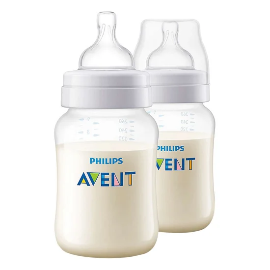 Kit 2 Mamadeiras Anti-Colic Clssica Transparente 260ml