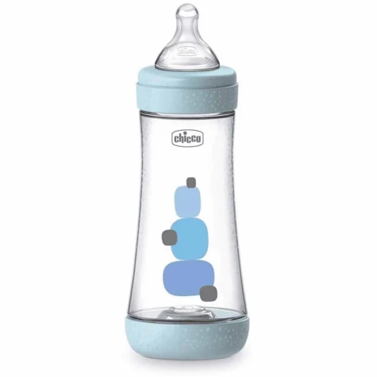 Mamadeira Perfect5 300ml 4m  Fluxo Rpido Azul