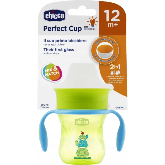 Copo Perfect Cup 200ml 12m  Verde - Chicco   18351