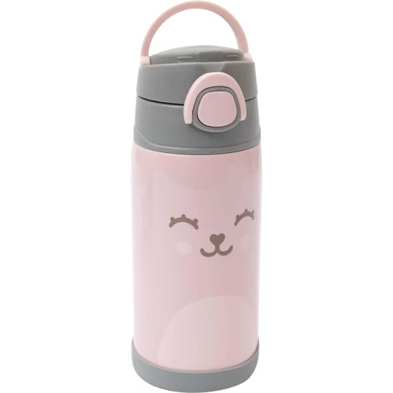 Copo Trmico com Canudo Gumy Rosa - Buba  12110