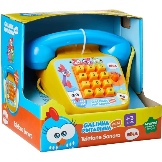 Telefone Sonoro Galinha Pintadinha Mini - Elka 1087