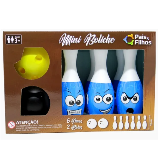 Mini Jogo de Boliche 19cm - Pais