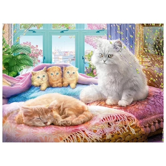 Quebra-Cabea Duplo 500 Peas - Gatos - Grow 04235