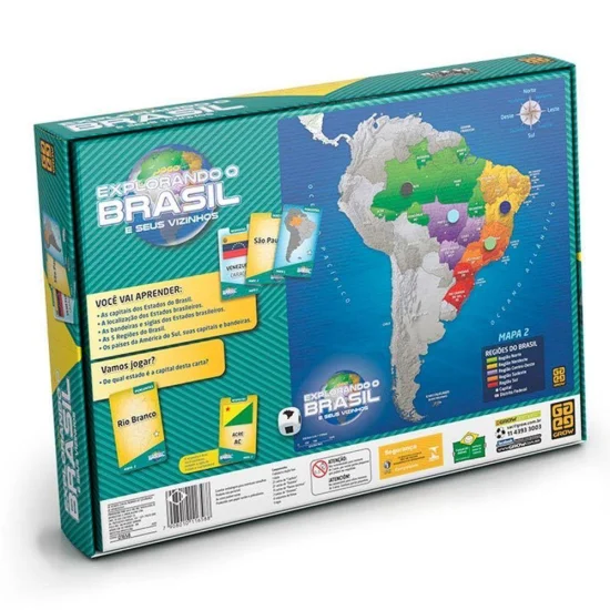 Jogo Explorando o Brasil e Seus Vizinhos - Grow 01658
