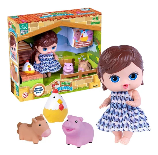 Boneca Mini Fazenda - Super Toys 487