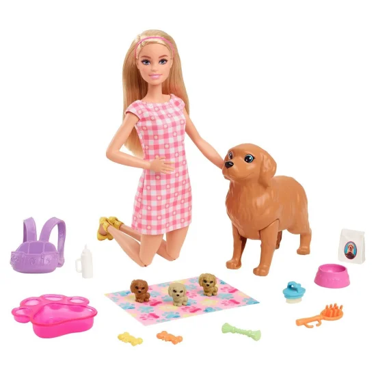 Boneca Barbie Filhotes Recm-Nascidos - Mattel HCK75