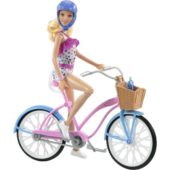 Boneca Barbie com Bicicleta - Mattel HBY28