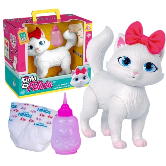 Boneca Gata Felcia Faz Xixi - Super Toys 492