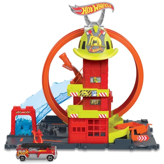 Pista Hot Wheels - Posto de Bombeiros Super Loop HKX41