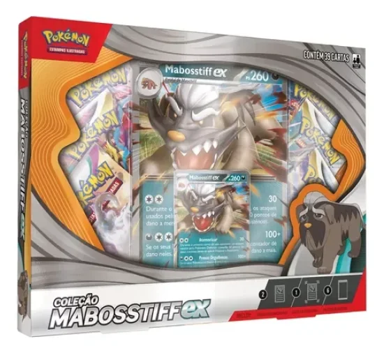 JOGO BARALHO POKMON 39 CARTAS COLEO MABOSSTIFF EX