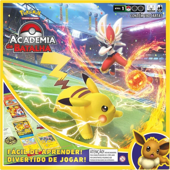 JOGO DE CARTAS ACADEMIA DE BATALHA POKMON 180 CARTEAS
