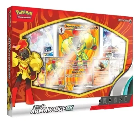 JOGO DE CARTAS POKMON COLEO AEMAROUGE EX 51 CARTAS