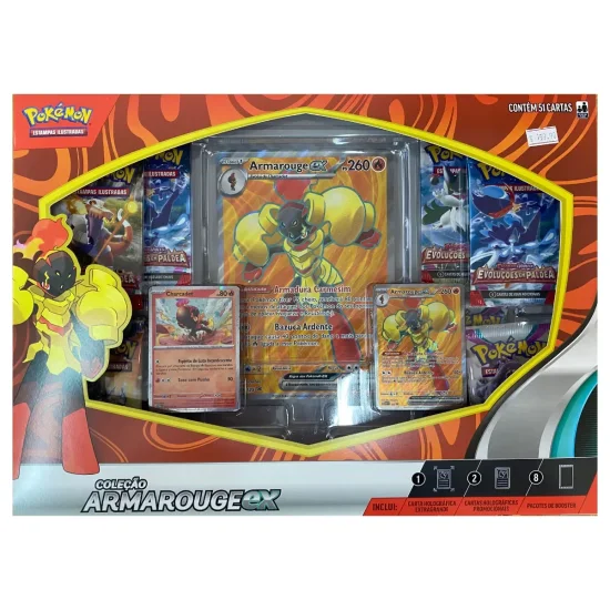 JOGO DE CARTAS POKMON COLEO AEMAROUGE EX 51 CARTAS