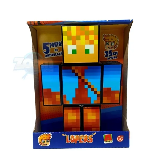 Boneco Lopers Youtuber Minecraft - 25Cm 3031221